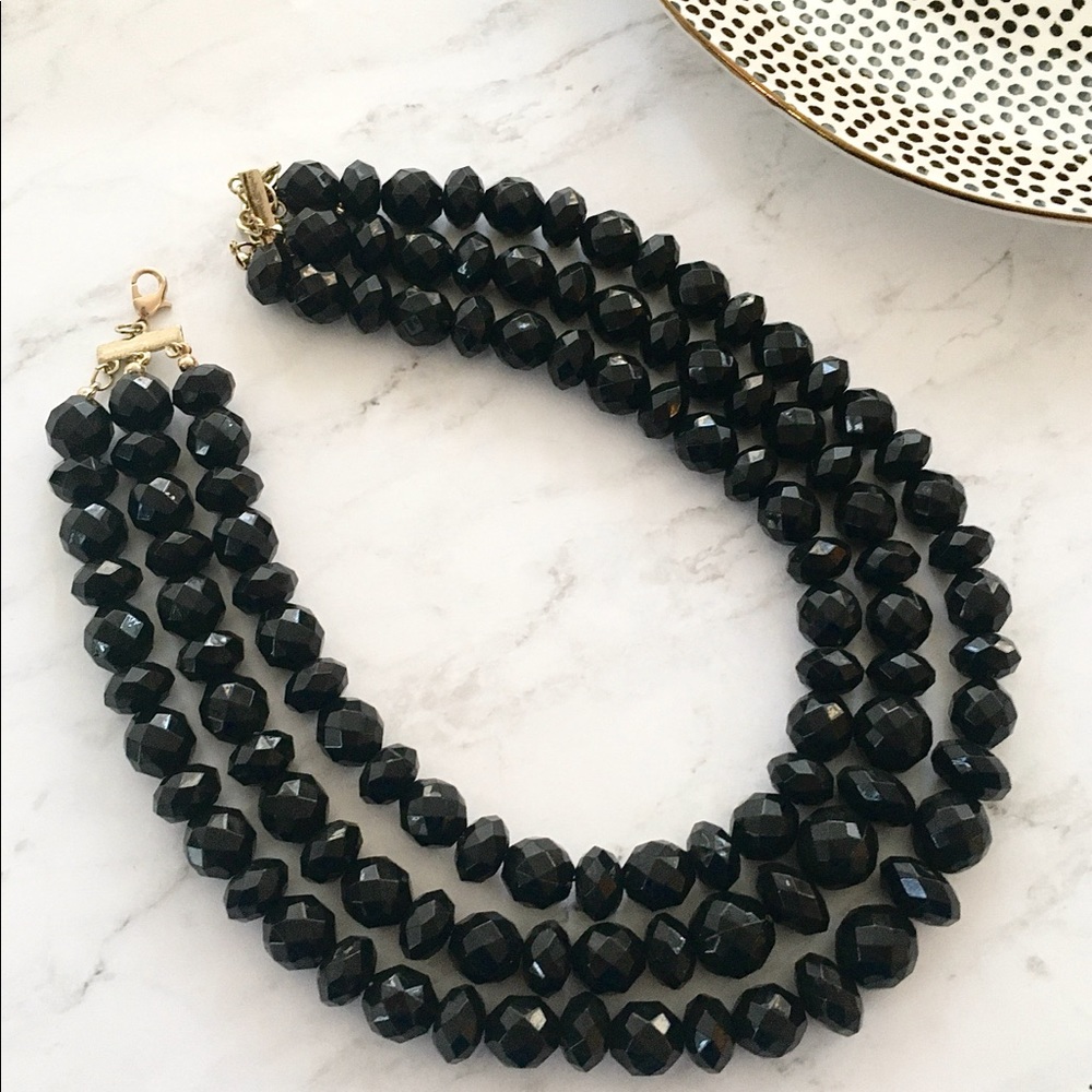 Black statement necklace